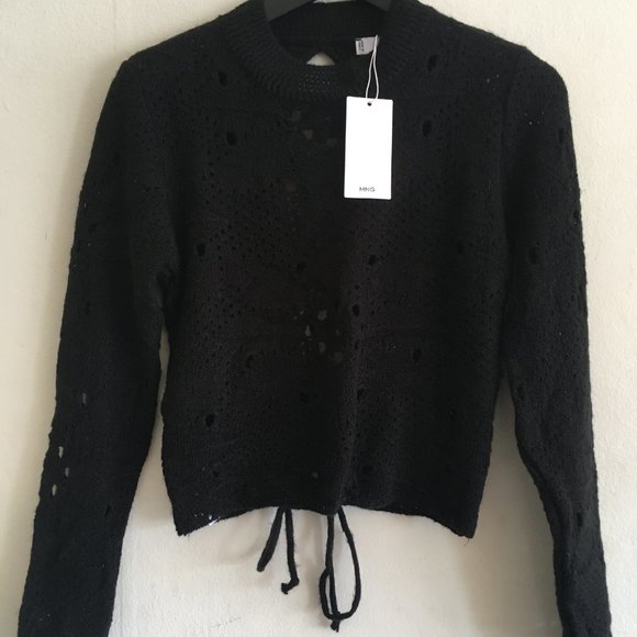 Open-back openwork sweater - Picture 2 of 5